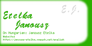 etelka janousz business card